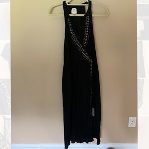 Black Boho Midi Knox Rose Dress